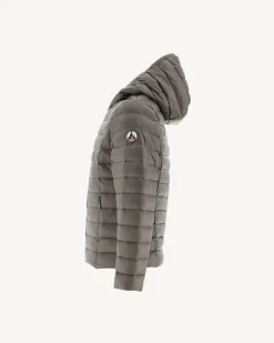Doudoune Legere A Capuche Enfant Taupe Carla*JOTT Fashion