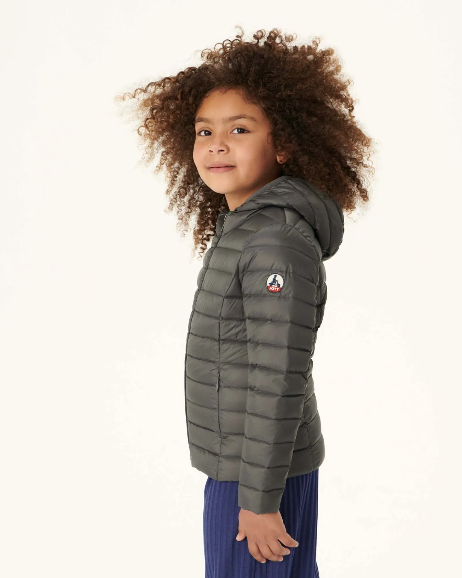 Doudoune Legere A Capuche Enfant Anthracite Carla*JOTT Clearance