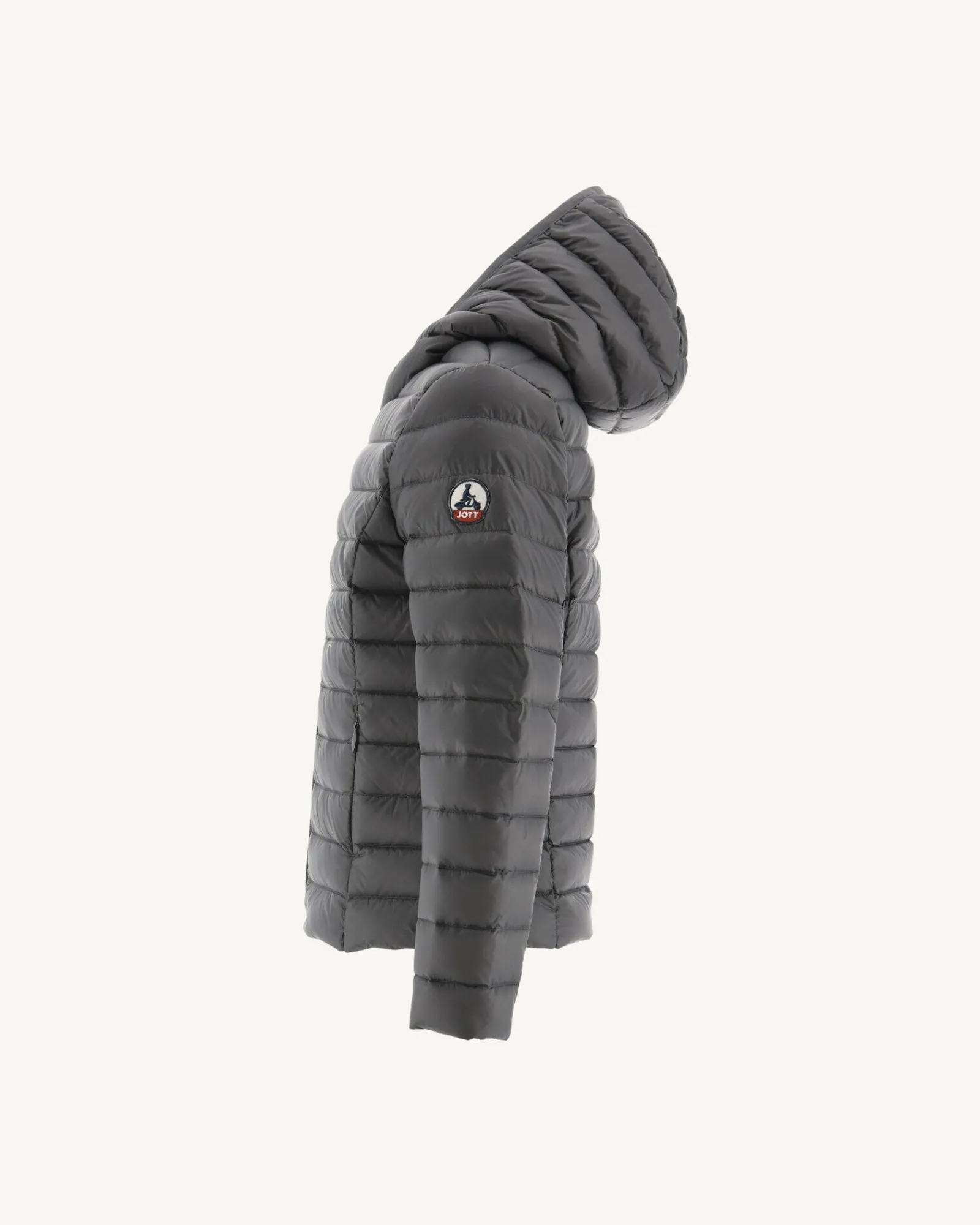 Doudoune Legere A Capuche Enfant Anthracite Carla*JOTT Clearance