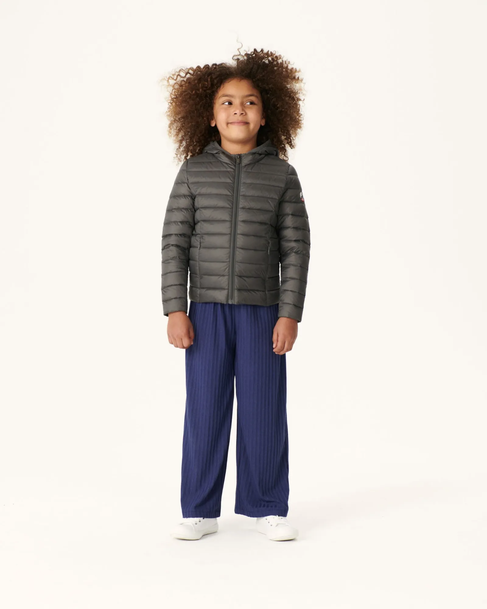 Doudoune Legere A Capuche Enfant Anthracite Carla*JOTT Clearance