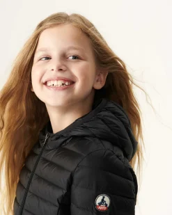 Doudoune Legere A Capuche Enfant Noir Carla*JOTT Best