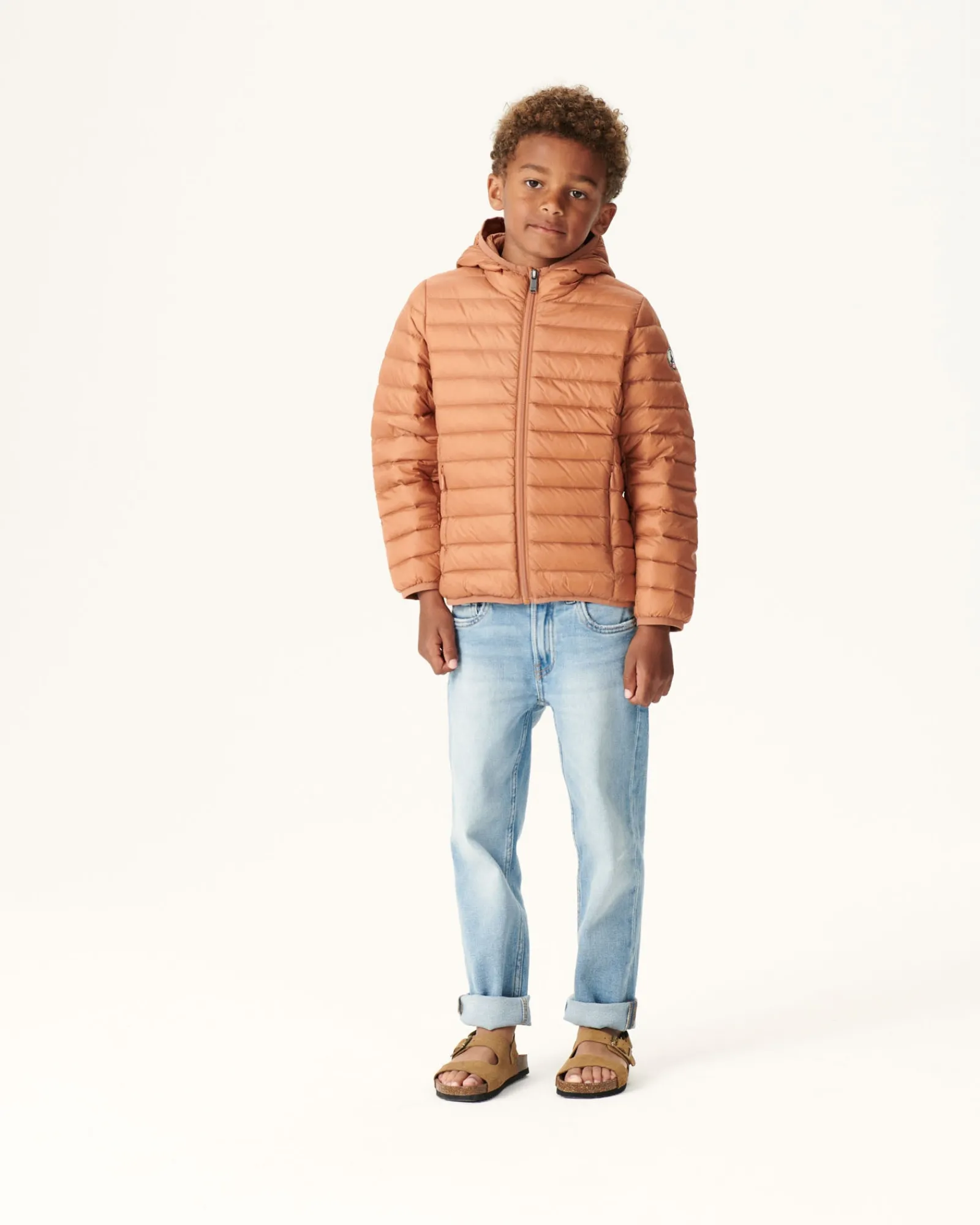 Doudoune Legere A Capuche Enfant Camel Hugo*JOTT Hot
