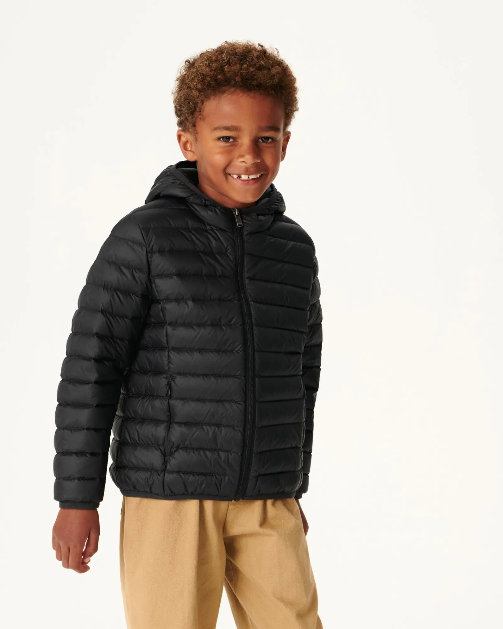 Doudoune Legere A Capuche Enfant Noir Hugo*JOTT Flash Sale