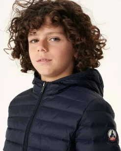 Doudoune Legere A Capuche Enfant Marine Hugo*JOTT Discount