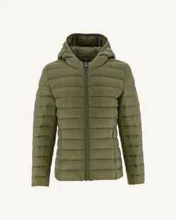 Doudoune Legere A Capuche Enfant Kaki Clair Carla*JOTT Discount