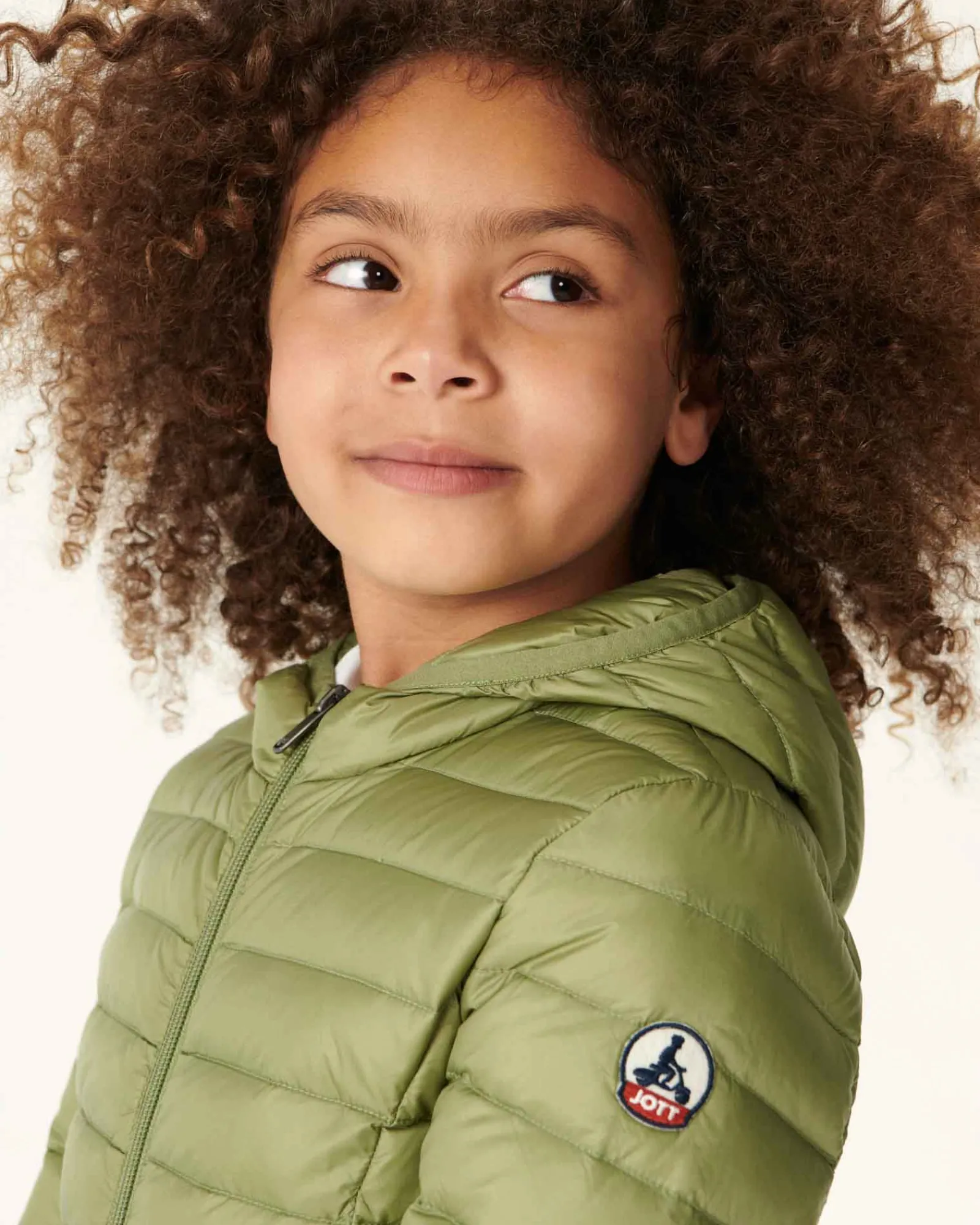 Doudoune Legere A Capuche Enfant Kaki Clair Carla*JOTT Discount
