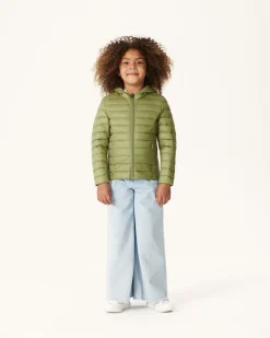 Doudoune Legere A Capuche Enfant Kaki Clair Carla*JOTT Discount