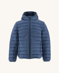 Doudoune Legere A Capuche Enfant Bleu Jeans Hugo*JOTT Clearance