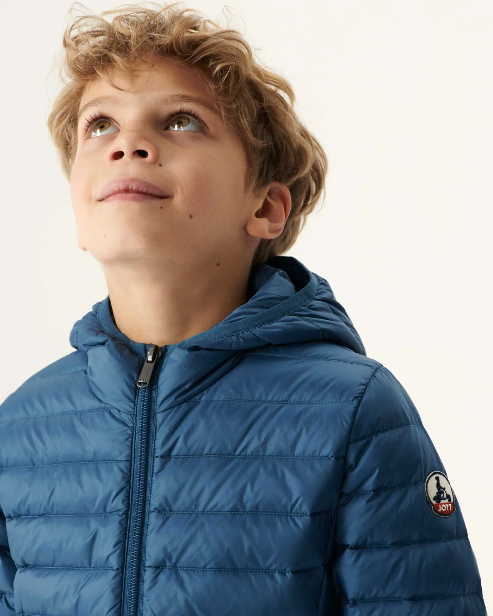 Doudoune Legere A Capuche Enfant Bleu Jeans Hugo*JOTT Clearance