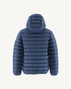 Doudoune Legere A Capuche Enfant Bleu Jeans Hugo*JOTT Clearance