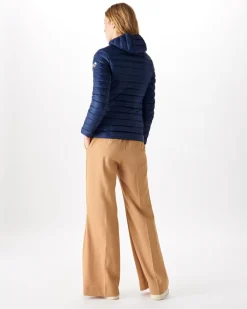 Doudoune Legere A Capuche Bleu Abysse Cloe*JOTT New