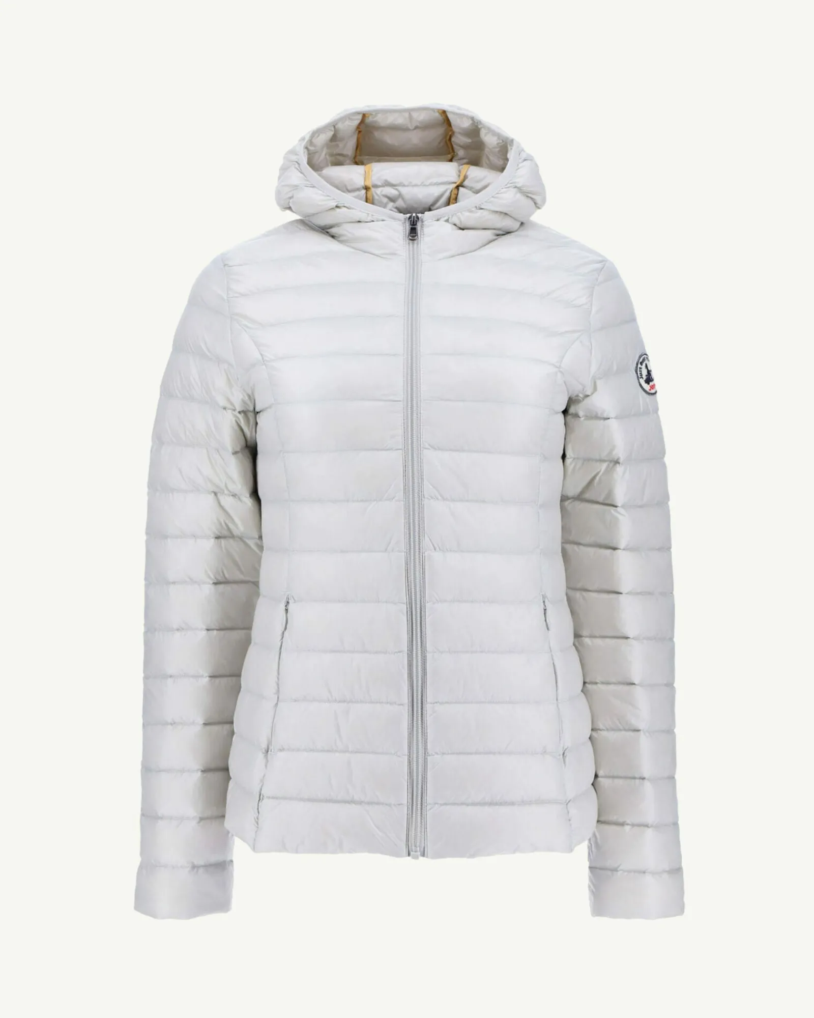 Doudoune Legere A Capuche Gris Mastic Cloe*JOTT New