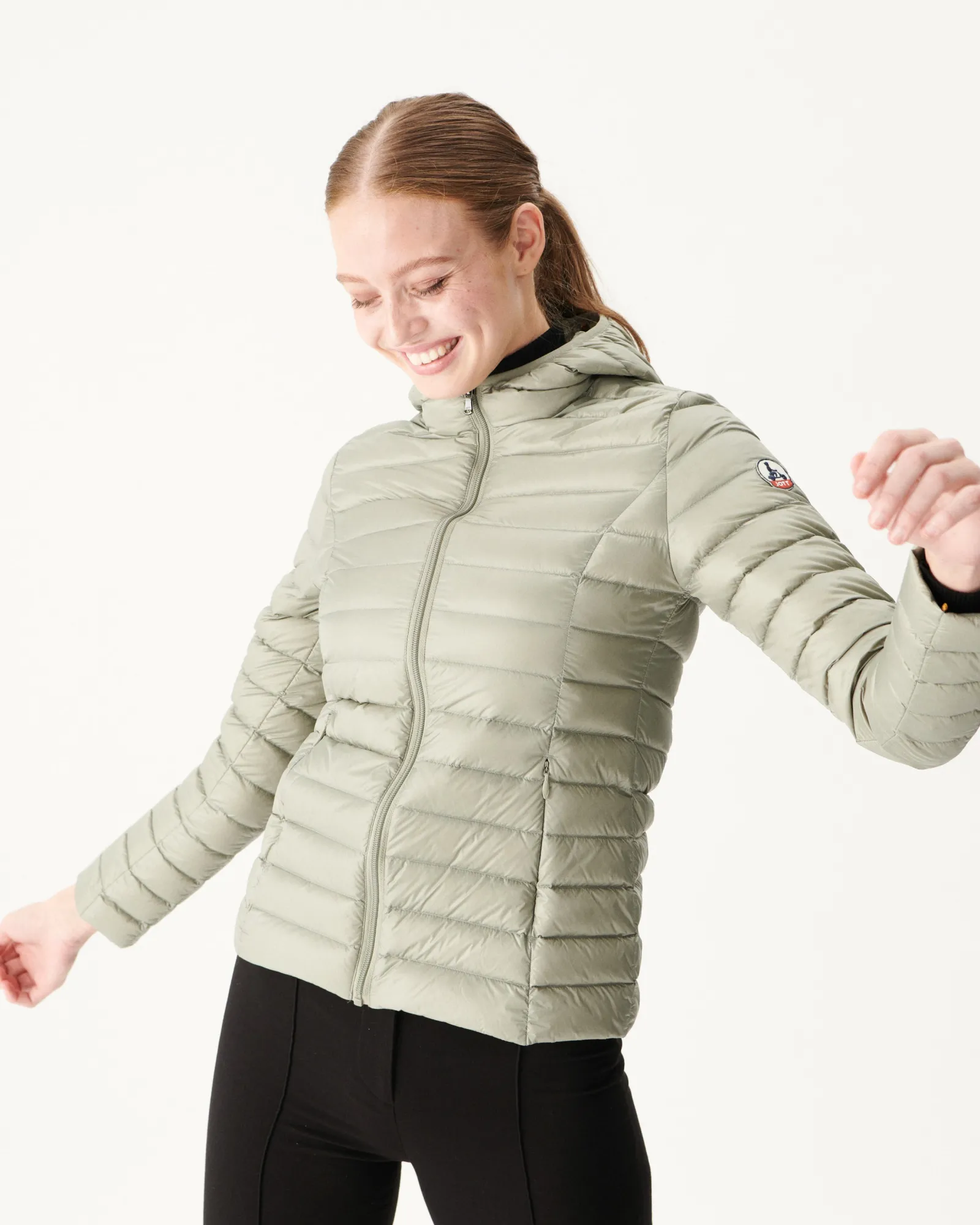 Doudoune Legere A Capuche Sauge Cloe*JOTT Clearance