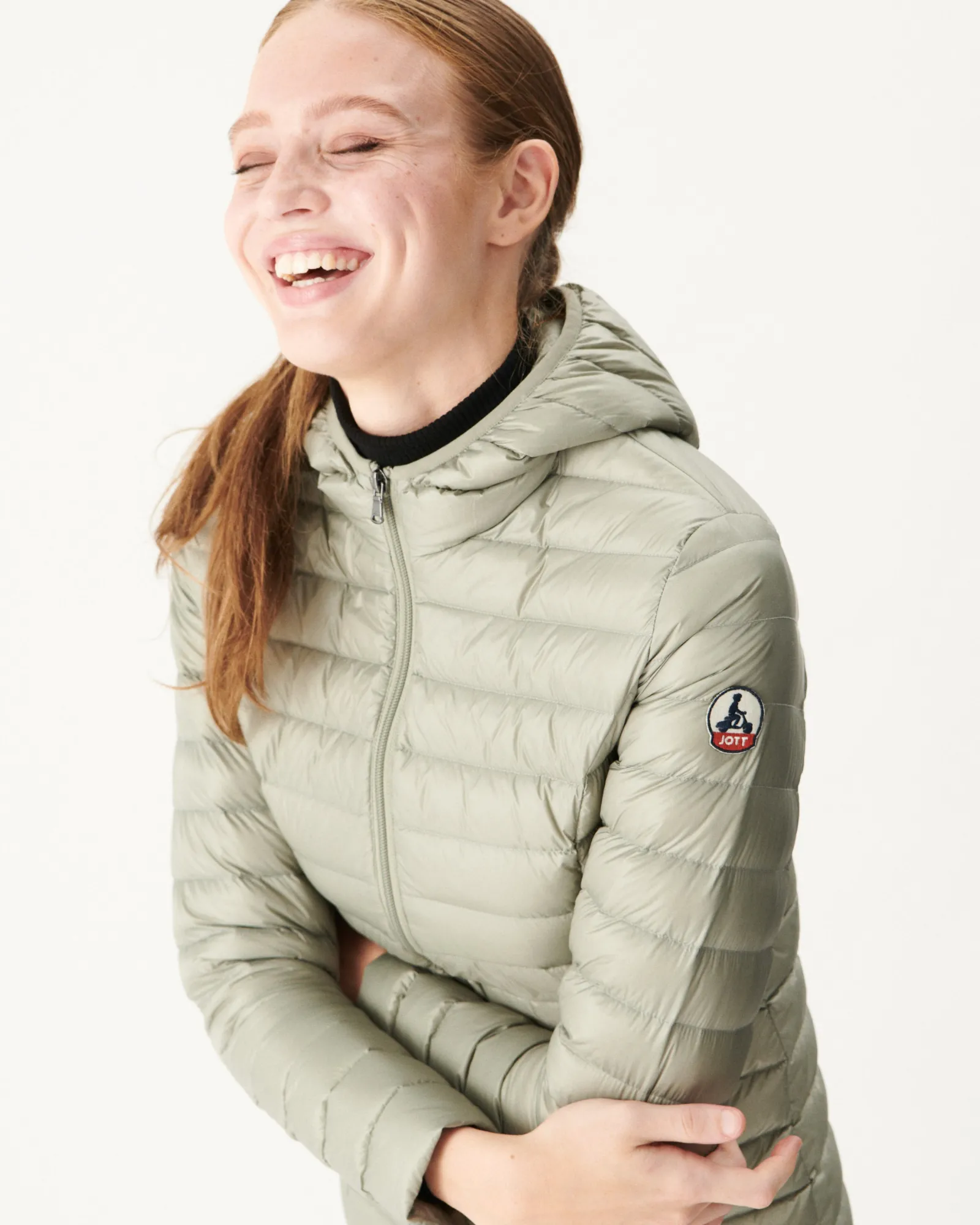 Doudoune Legere A Capuche Sauge Cloe*JOTT Clearance
