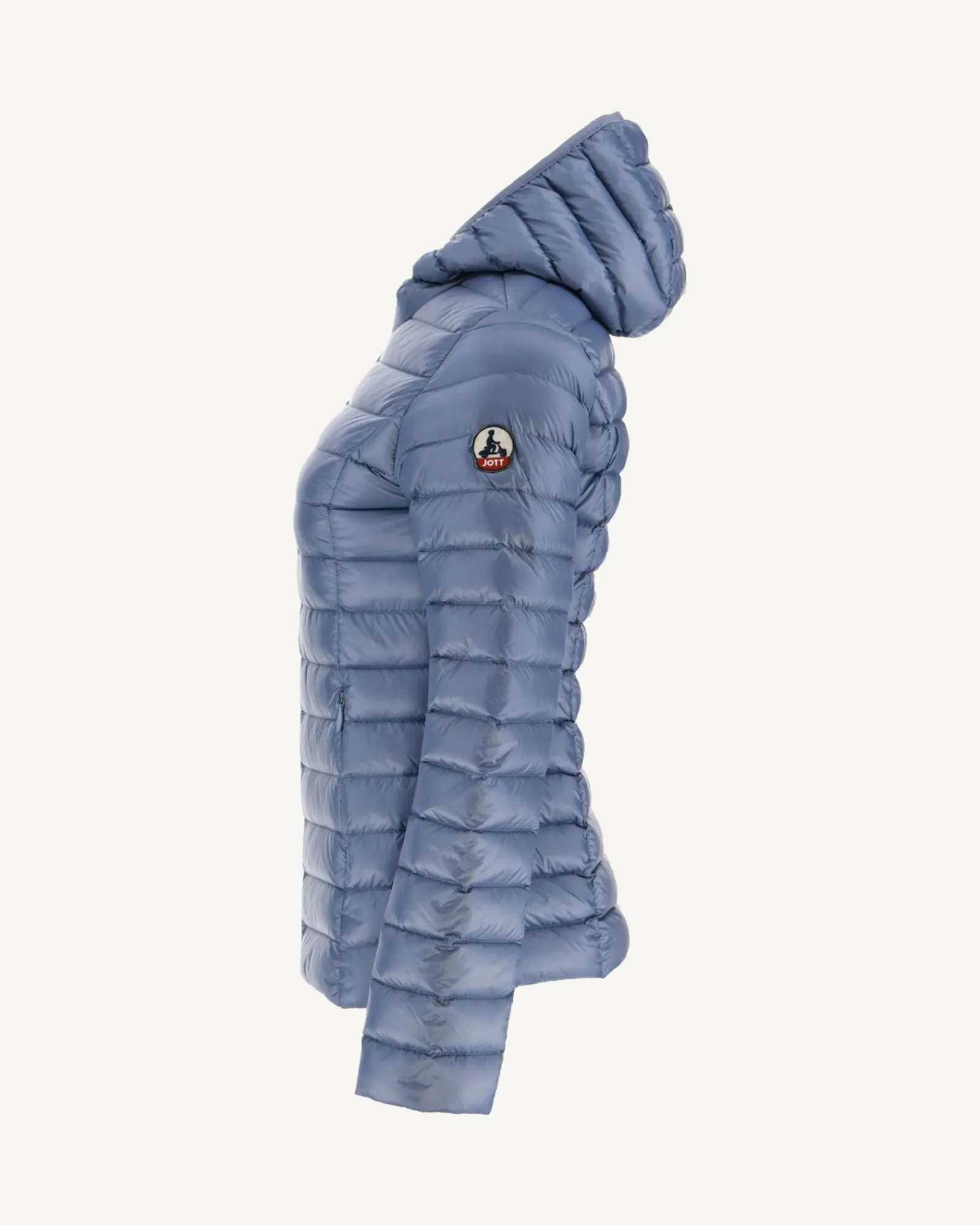 Doudoune Legere A Capuche Bleu Delave Cloe*JOTT Outlet