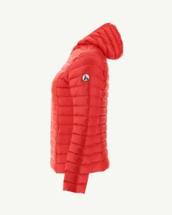 Doudoune Legere A Capuche Rouge Vif Cloe*JOTT Outlet