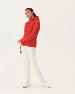 Doudoune Legere A Capuche Rouge Vif Cloe*JOTT Outlet
