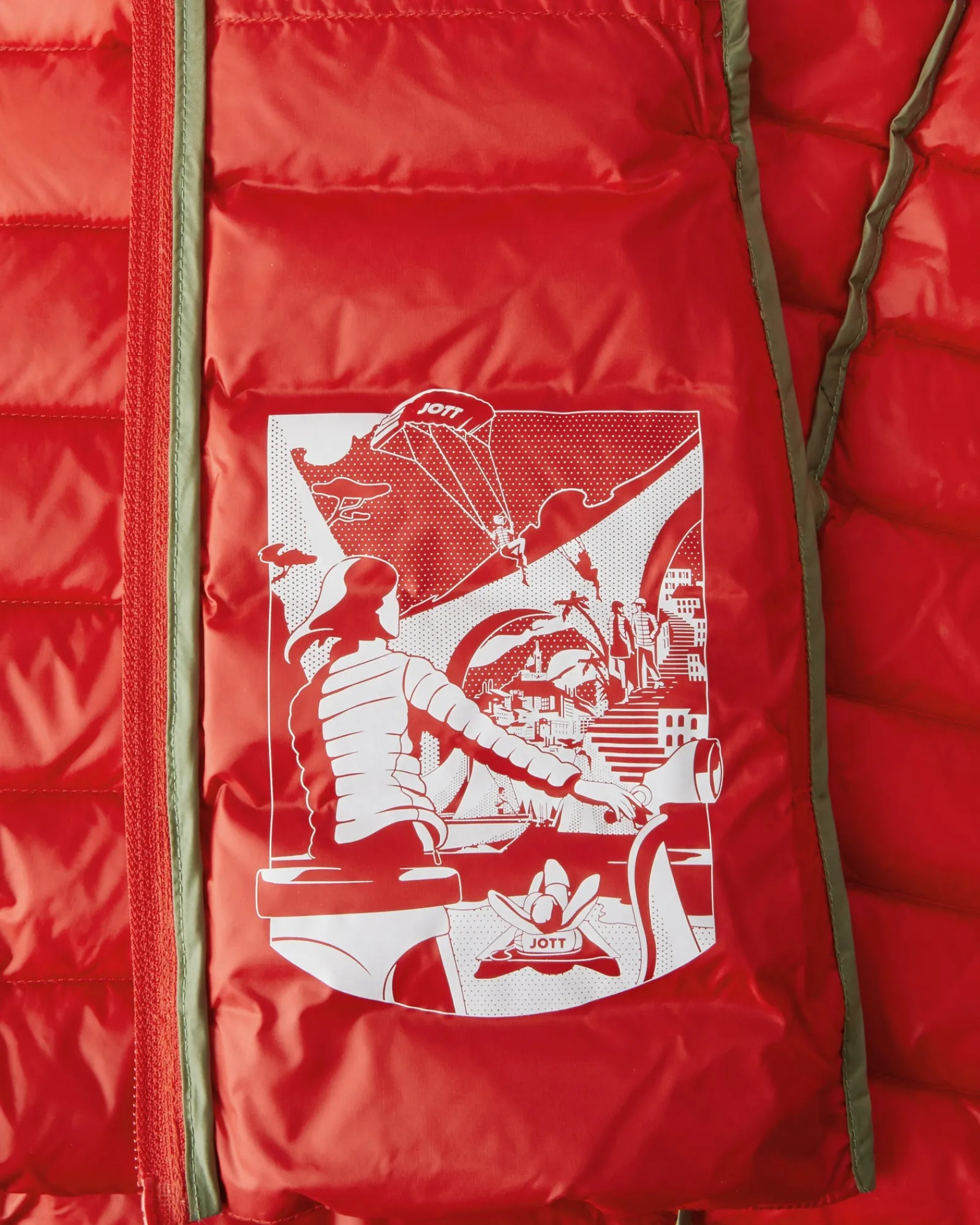 Doudoune Legere A Capuche Rouge Vif Cloe*JOTT Outlet