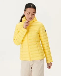 Doudoune Legere A Capuche Jaune Clair Cloe*JOTT Best