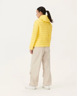 Doudoune Legere A Capuche Jaune Clair Cloe*JOTT Best