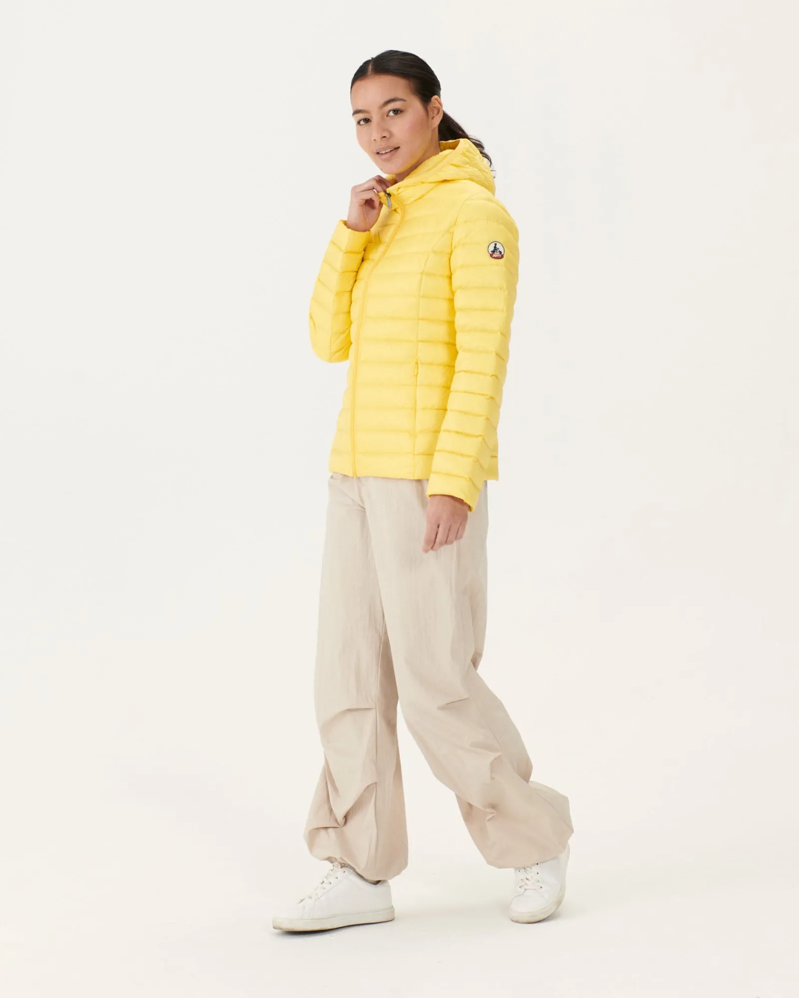 Doudoune Legere A Capuche Jaune Clair Cloe*JOTT Best