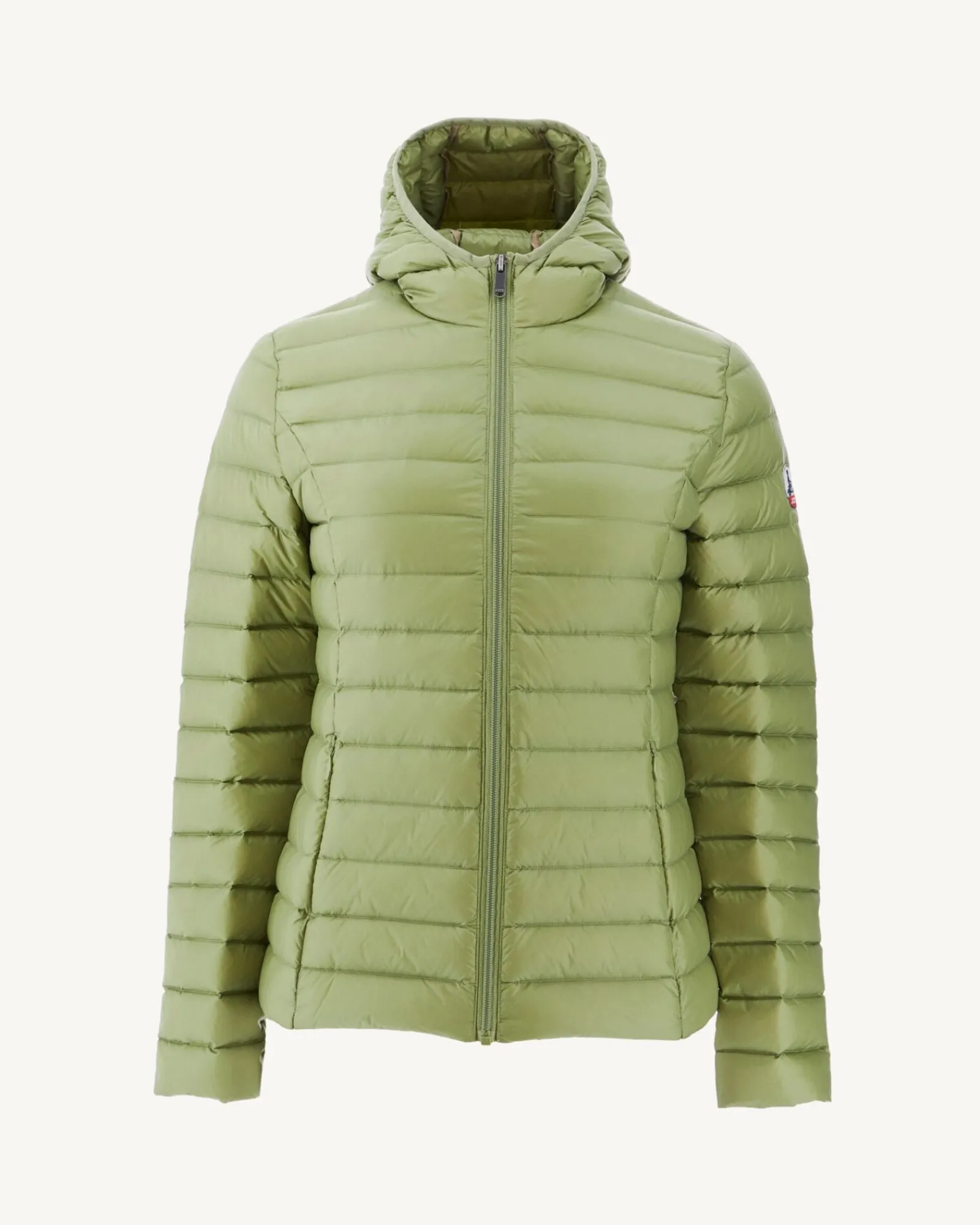 Doudoune Legere A Capuche Kaki Clair Cloe*JOTT Fashion