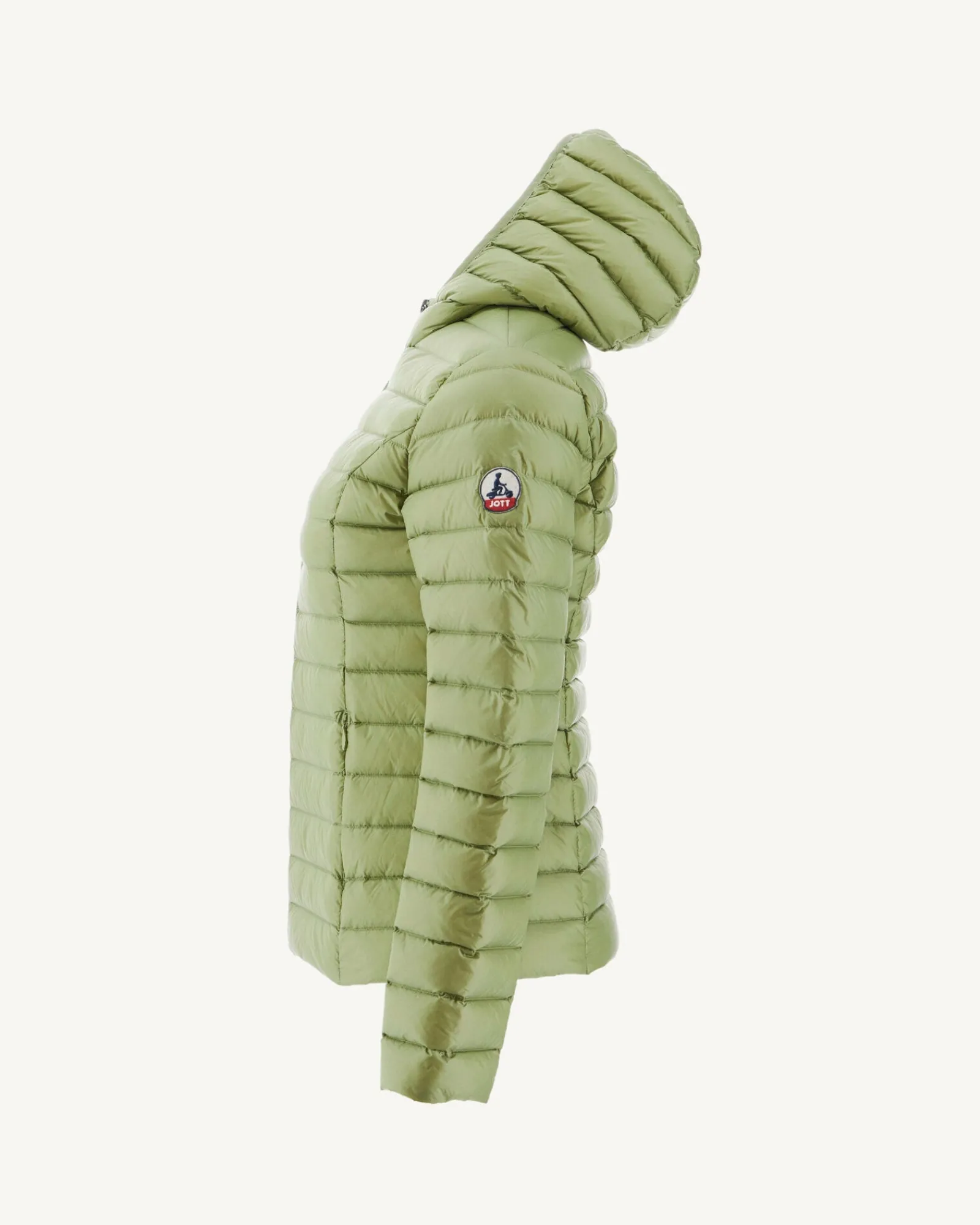 Doudoune Legere A Capuche Kaki Clair Cloe*JOTT Fashion