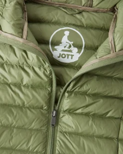 Doudoune Legere A Capuche Kaki Clair Cloe*JOTT Fashion