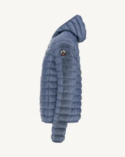 Doudoune Legere A Capuche Bleu Delave Nico*JOTT Clearance