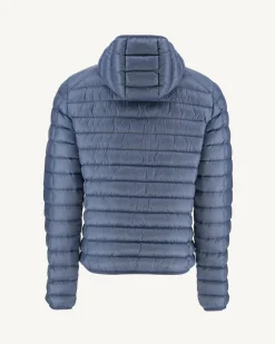 Doudoune Legere A Capuche Bleu Delave Nico*JOTT Clearance