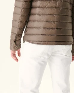Doudoune Legere Col Chemise Taupe Cris*JOTT Sale