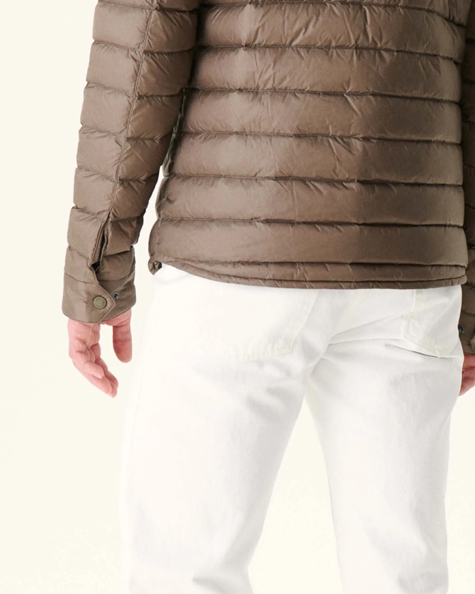 Doudoune Legere Col Chemise Taupe Cris*JOTT Sale