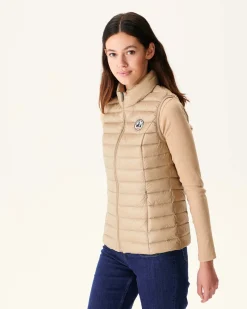 Doudoune Legere Sans Manches Beige Seda*JOTT Store