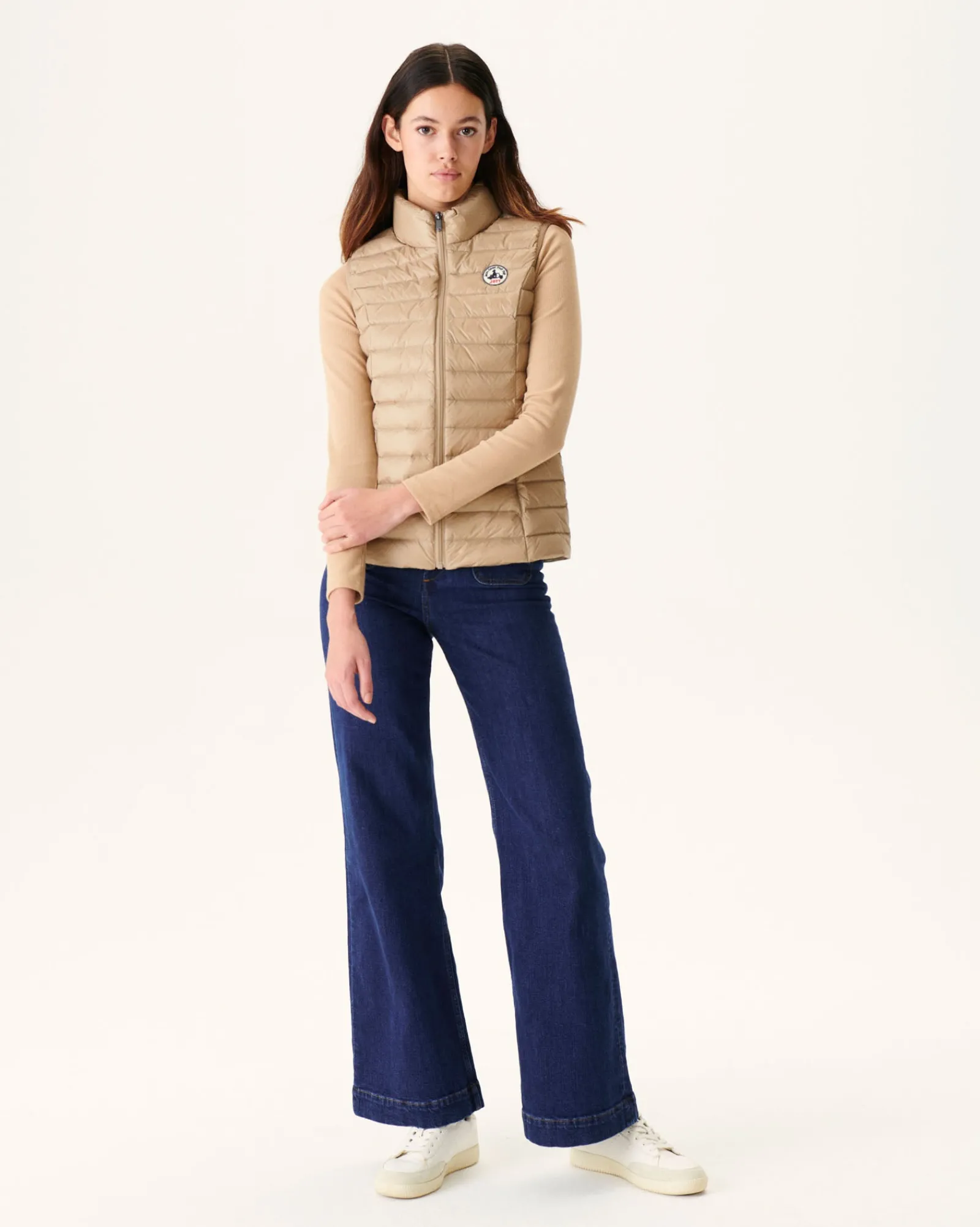 Doudoune Legere Sans Manches Beige Seda*JOTT Store