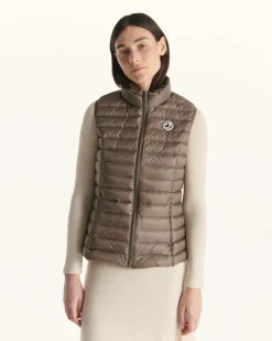 Doudoune Legere Sans Manches Taupe Seda*JOTT Best