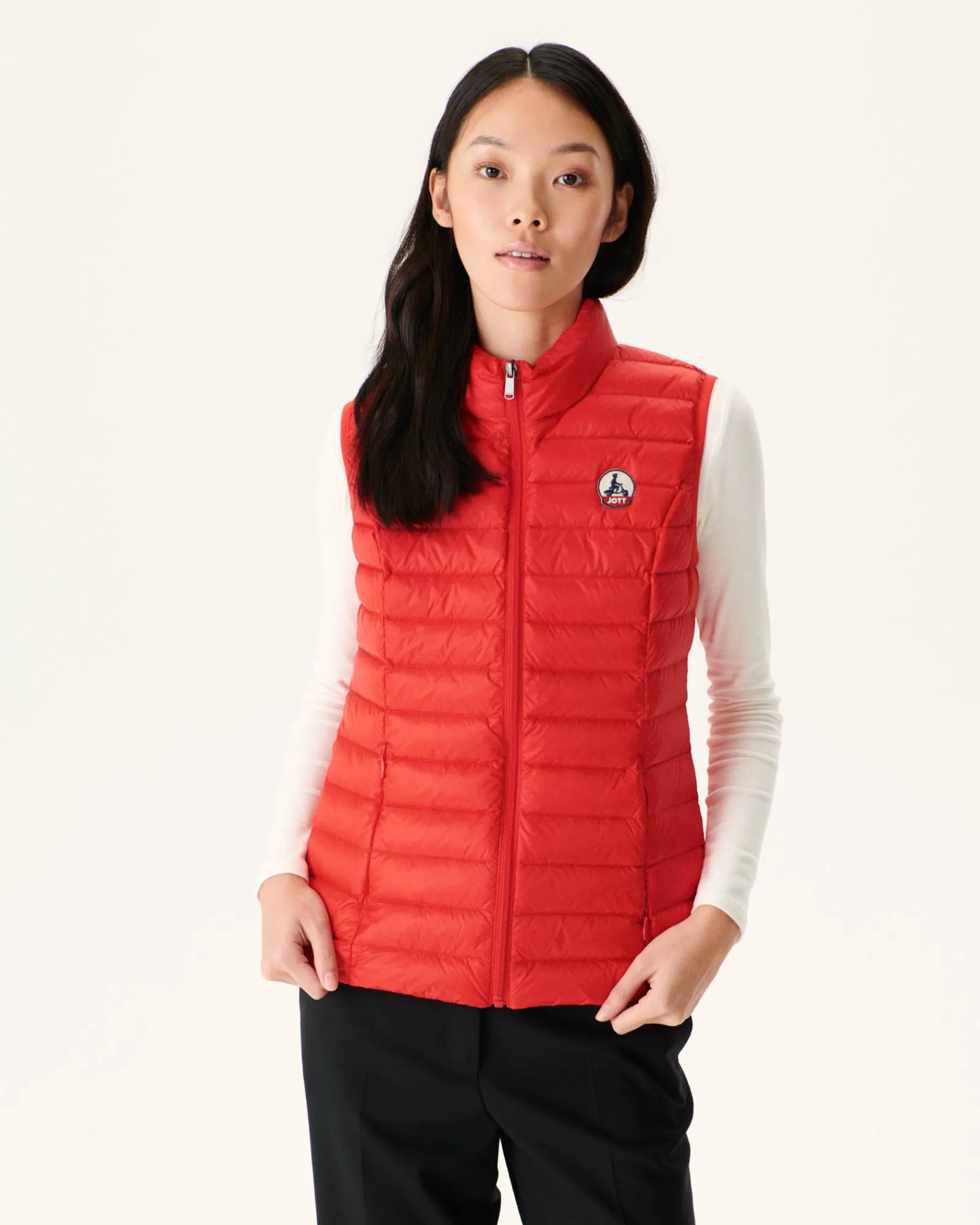 Doudoune Legere Sans Manches Rouge Vif Seda*JOTT Fashion