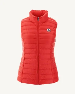 Doudoune Legere Sans Manches Rouge Vif Seda*JOTT Fashion