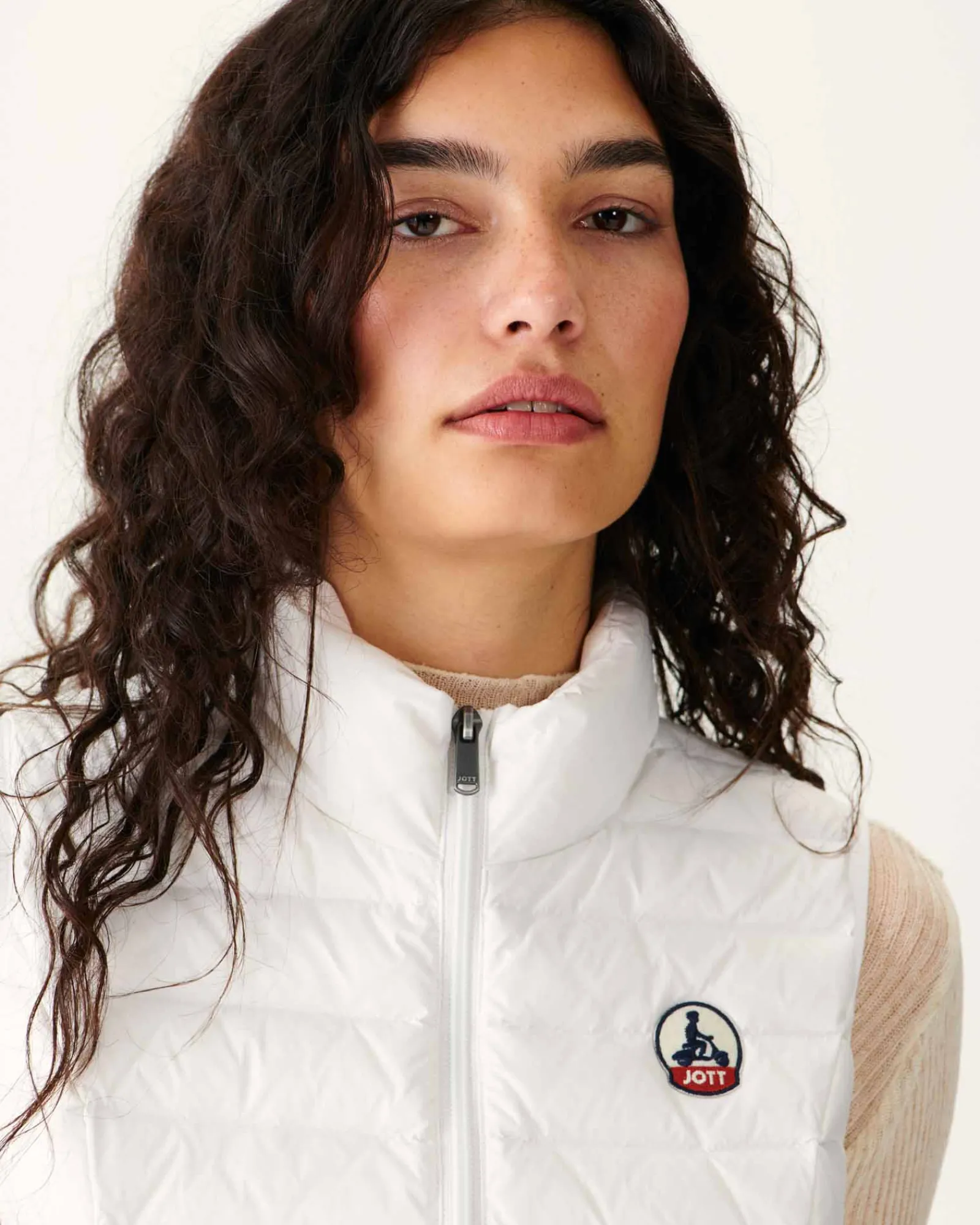 Doudoune Legere Sans Manches Blanc Seda*JOTT Store