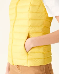 Doudoune Legere Sans Manches Jaune Clair Mali*JOTT Online
