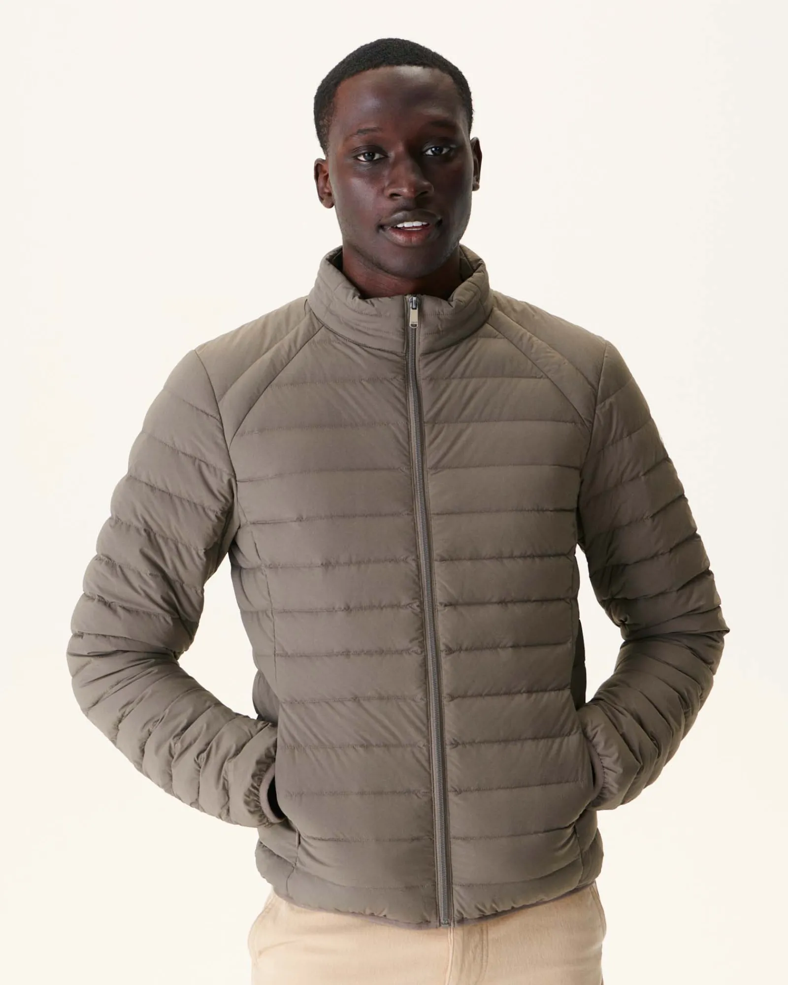 Doudoune Legere Stretch Taupe Aragon*JOTT Clearance
