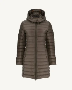 Doudoune Longue A Capuche Taupe Vero*JOTT Flash Sale