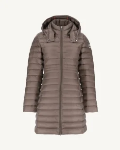 Doudoune Longue A Capuche Taupe Vero*JOTT Flash Sale
