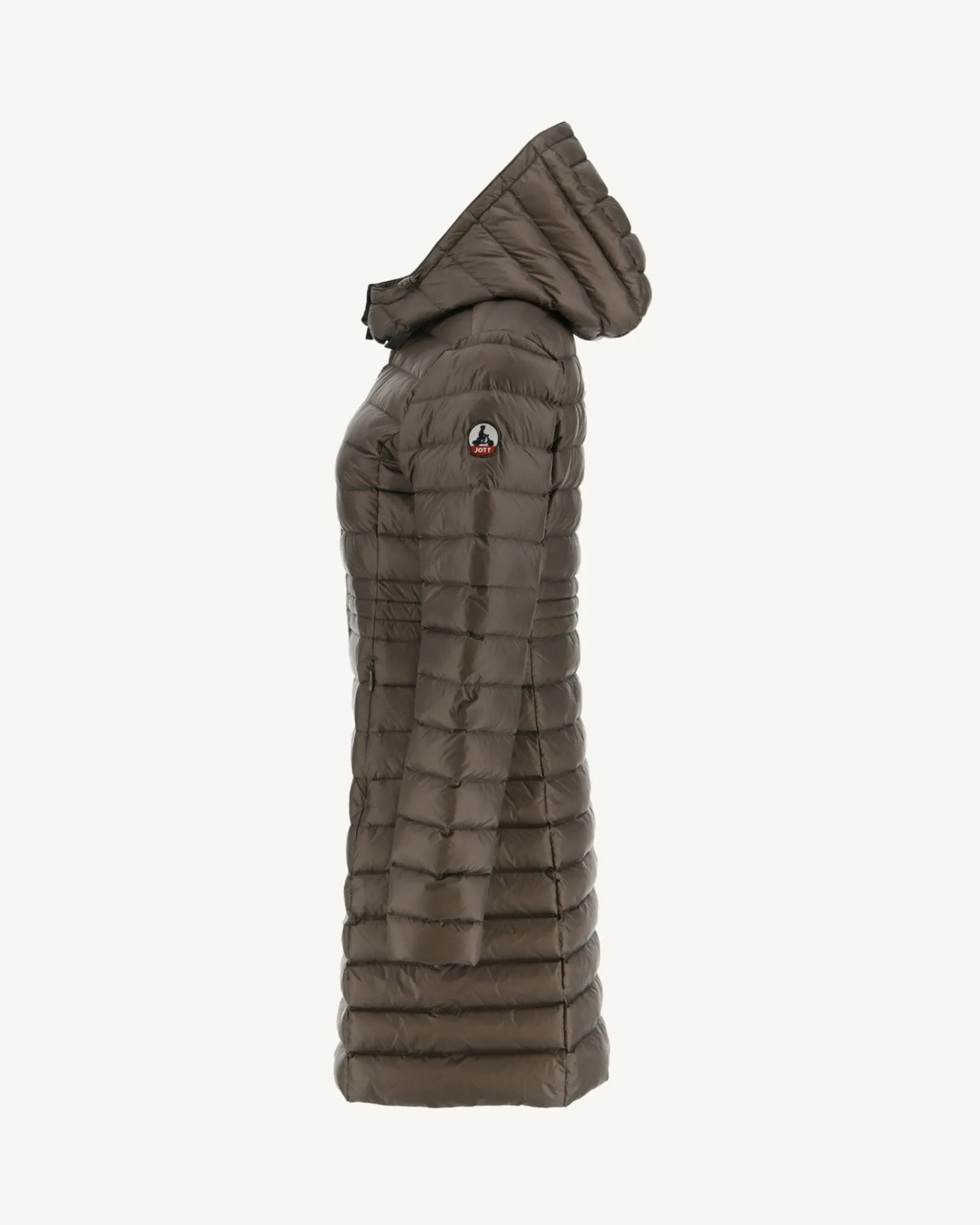 Doudoune Longue A Capuche Taupe Vero*JOTT Flash Sale
