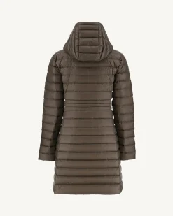 Doudoune Longue A Capuche Taupe Vero*JOTT Flash Sale