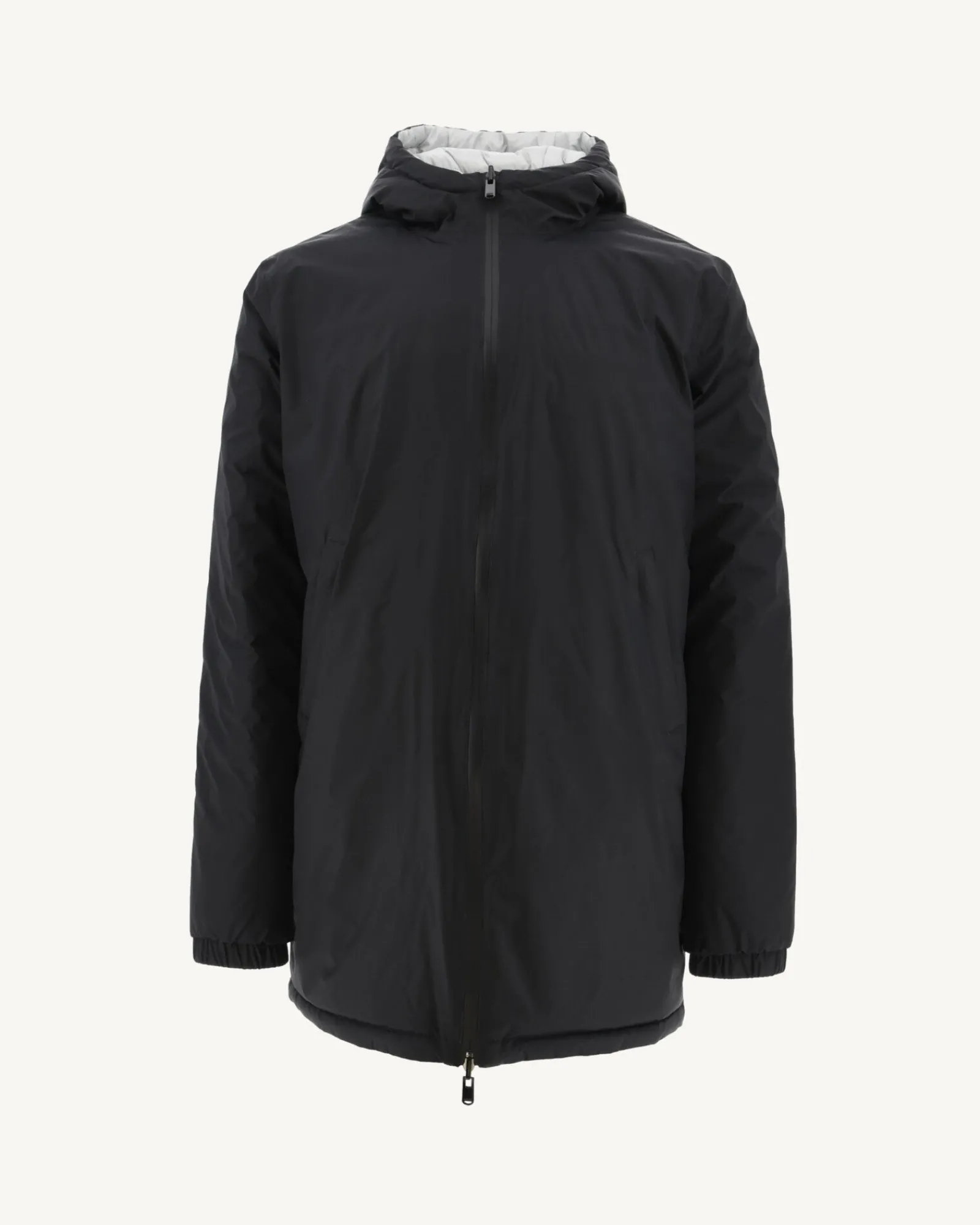 Doudoune Longue Reversible A Capuche Noir/Gris Clair Amsterdam*JOTT Best Sale