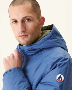 Doudoune Longue Reversible A Capuche Bleu Jeans/Army Amsterdam*JOTT Sale