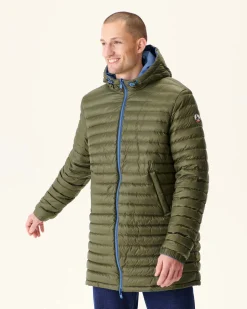 Doudoune Longue Reversible A Capuche Bleu Jeans/Army Amsterdam*JOTT Sale