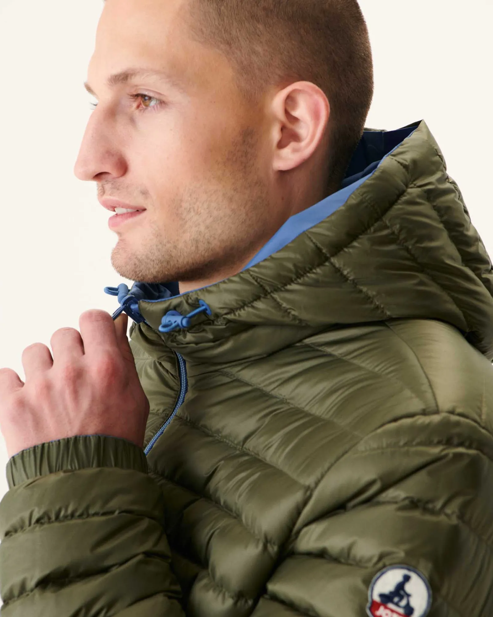 Doudoune Longue Reversible A Capuche Bleu Jeans/Army Amsterdam*JOTT Sale