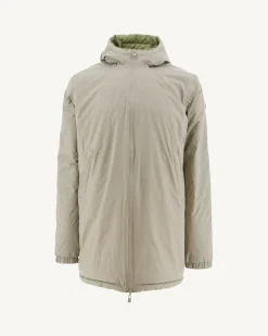 Doudoune Longue Reversible A Capuche Beige/Kaki Clair Amsterdam*JOTT Hot