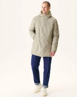 Doudoune Longue Reversible A Capuche Beige/Kaki Clair Amsterdam*JOTT Hot
